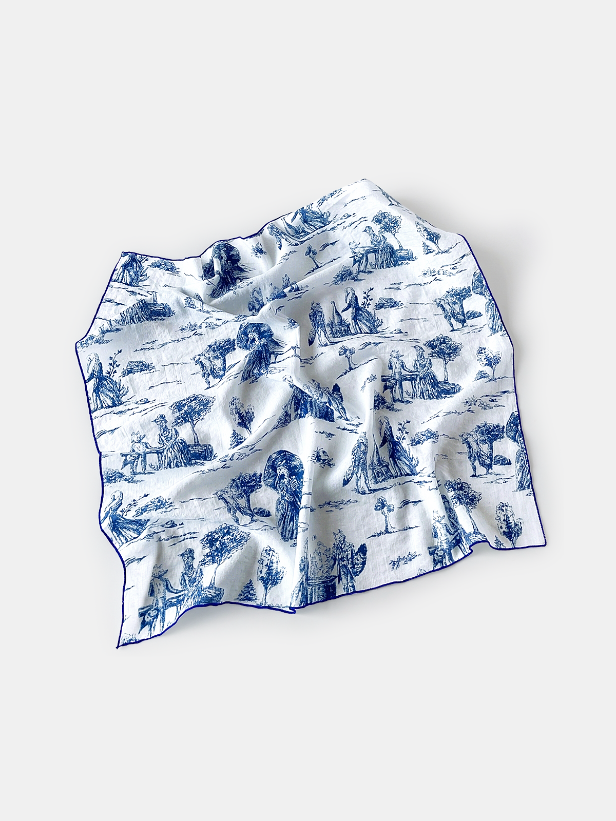Toile Print Cotton Bandana Scarf