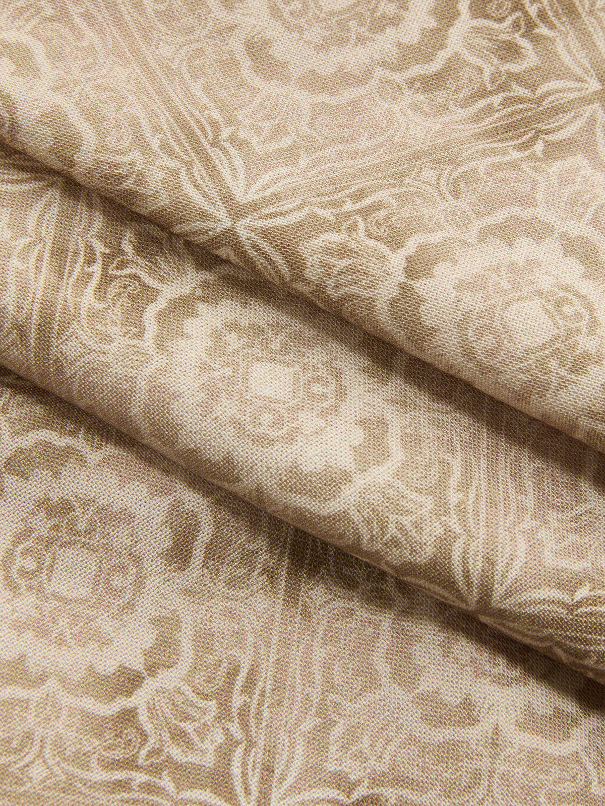 Linen Blend Printed Vest & Midi Skirt Set