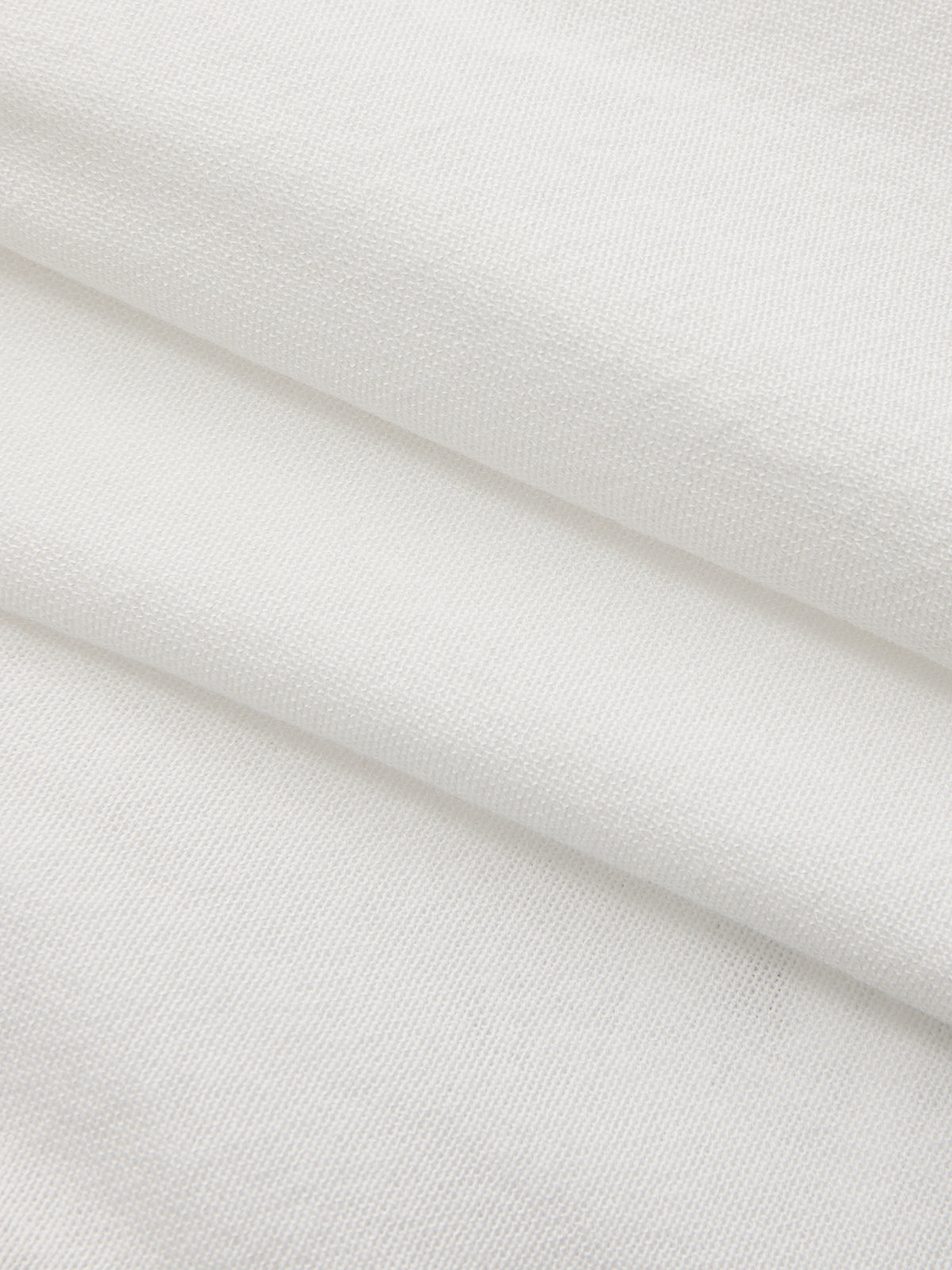 Contrast Trim Cotton Linen Tie-Waist Shorts