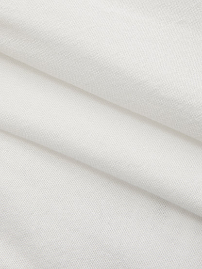 Contrast Trim Cotton Linen Tie-Waist Shorts