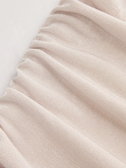 Asymmetric Neckline Ruched Tank Top
