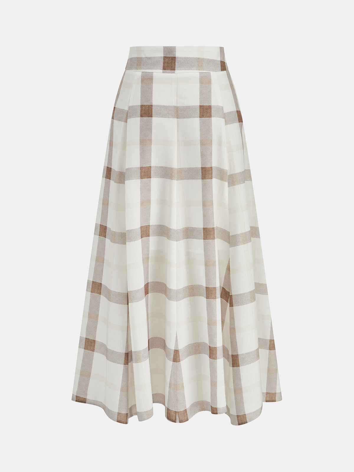 Plaid Tie-Front Crop Top & Maxi Skirt Set