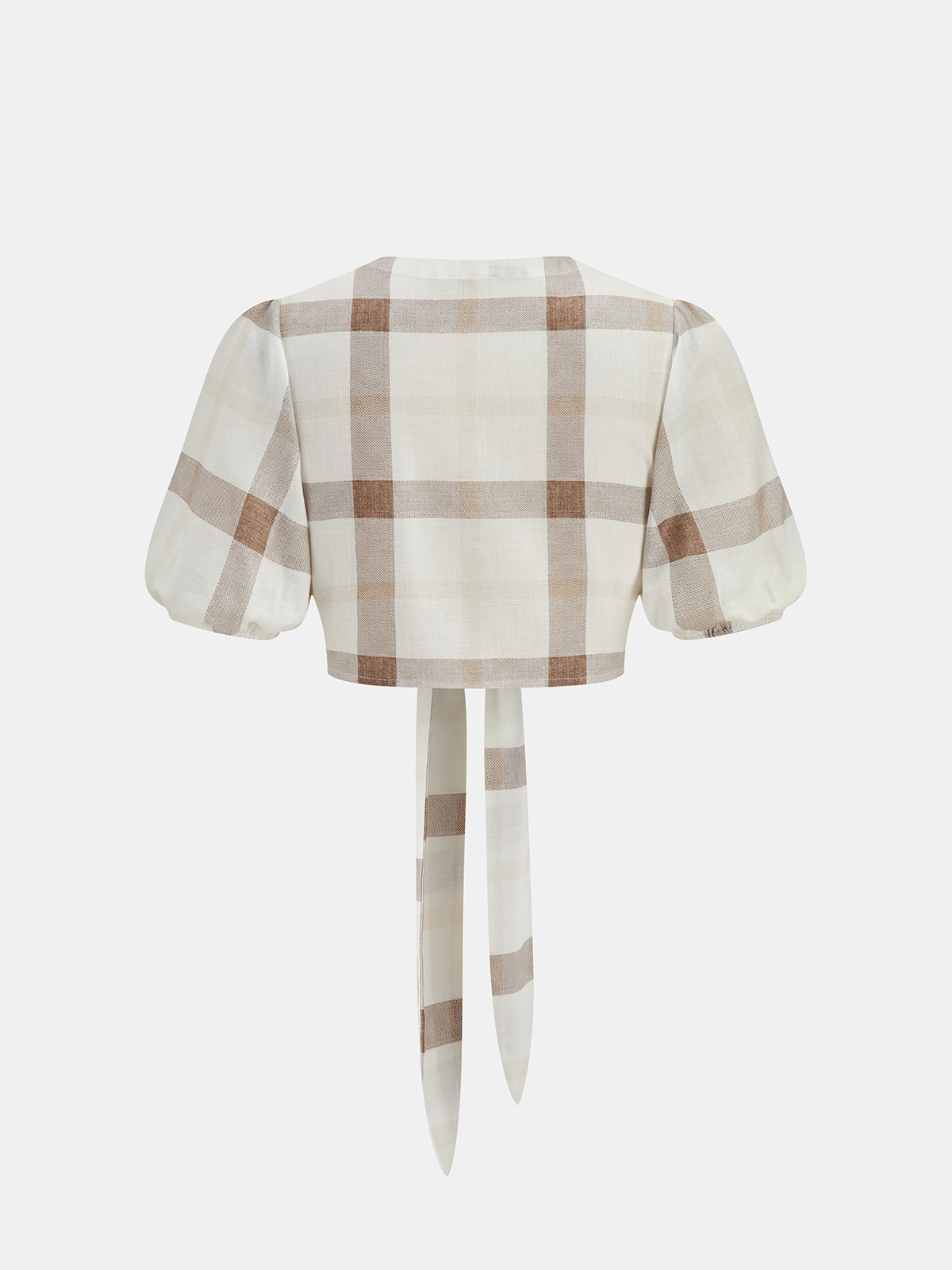 Plaid Tie-Front Crop Top & Maxi Skirt Set