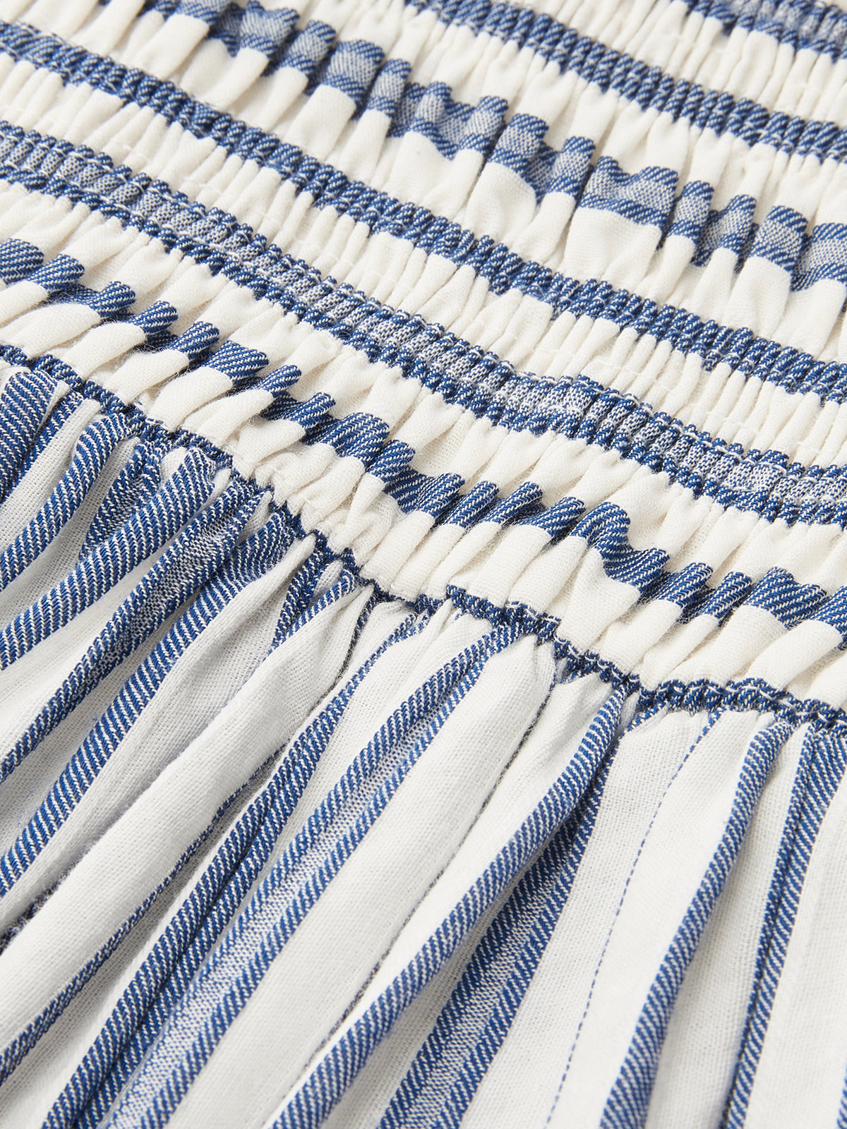 Striped Cotton Sleeveless Smocked Maxi Dress