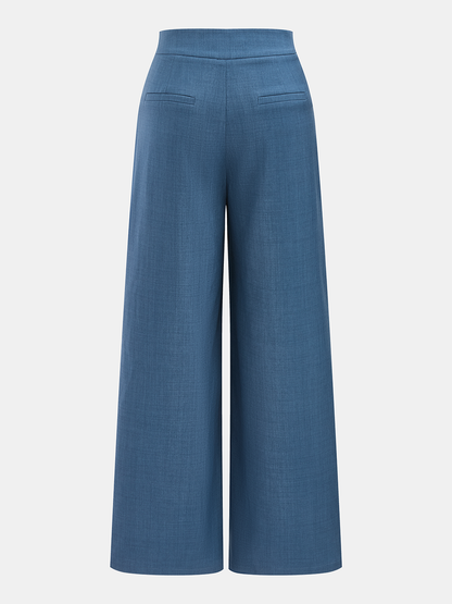 Casual Pleated Wide Leg Pants