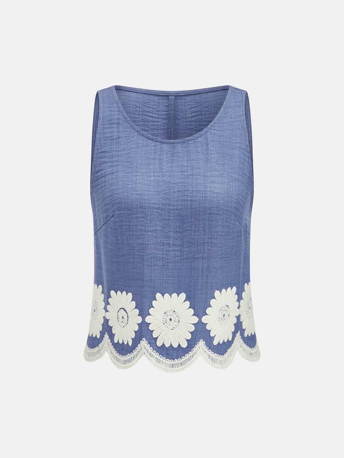 Daisy Embroidered Tank Top & Shorts Set