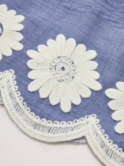 Daisy Embroidered Tank Top & Shorts Set