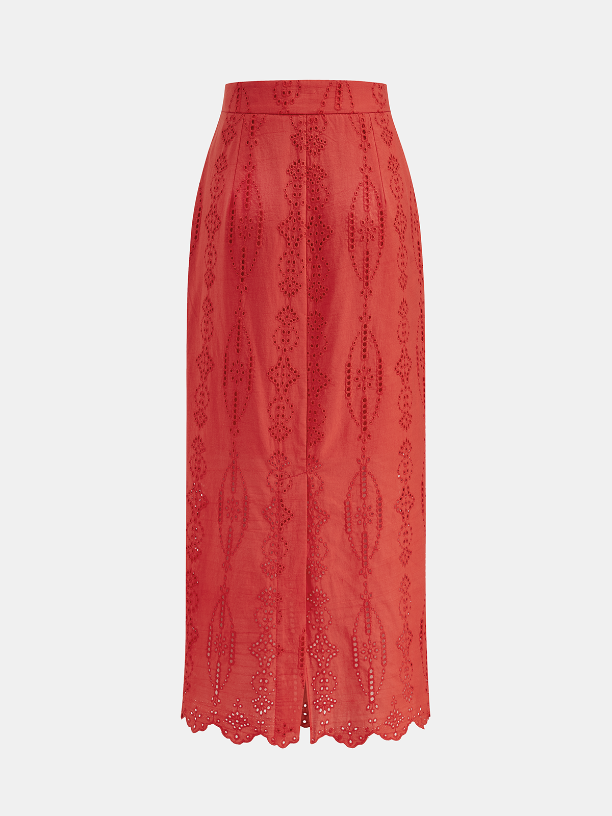 Cotton Eyelet Embroidery Top & Midi Skirt Set