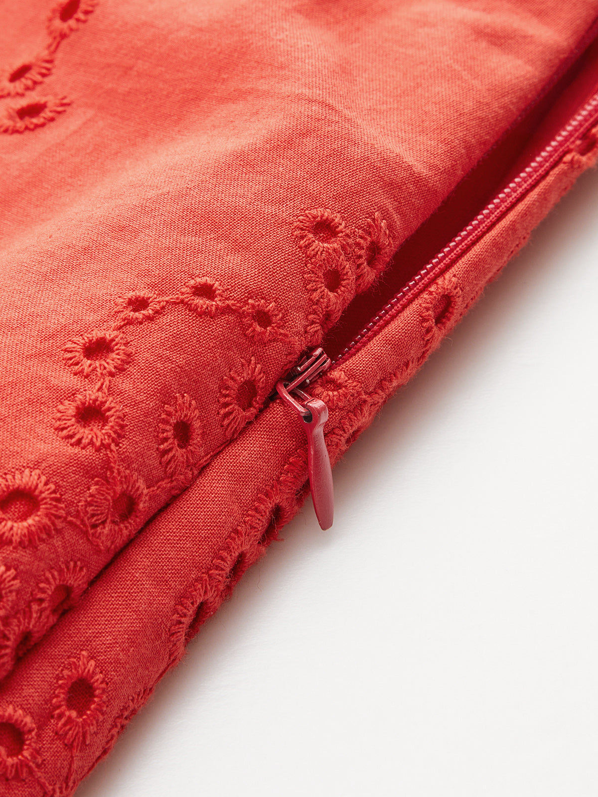 Cotton Eyelet Embroidery Top & Midi Skirt Set