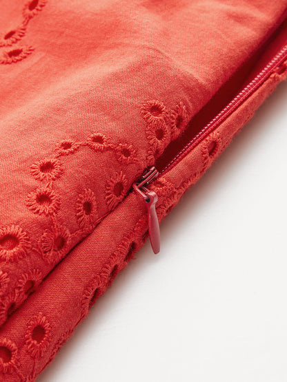 Cotton Eyelet Embroidery Top & Midi Skirt Set