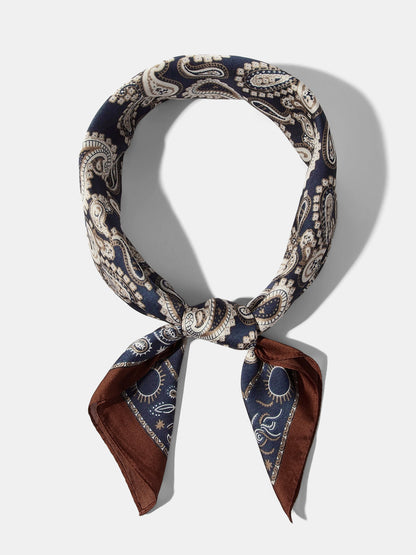 100% Silk Paisley Square Scarf