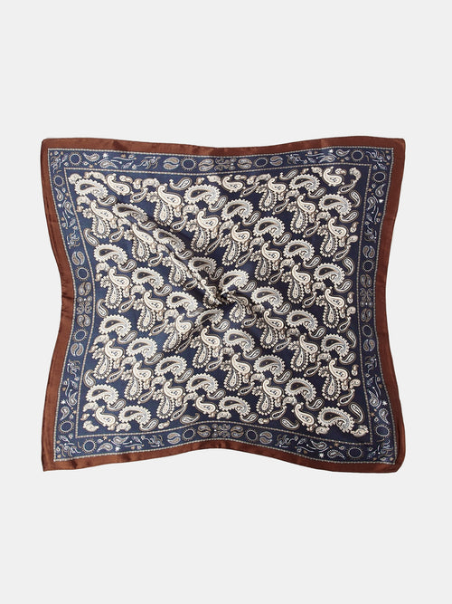100% Silk Paisley Square Scarf