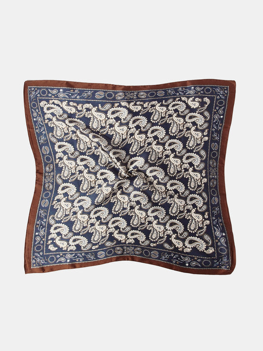 100% Silk Paisley Square Scarf