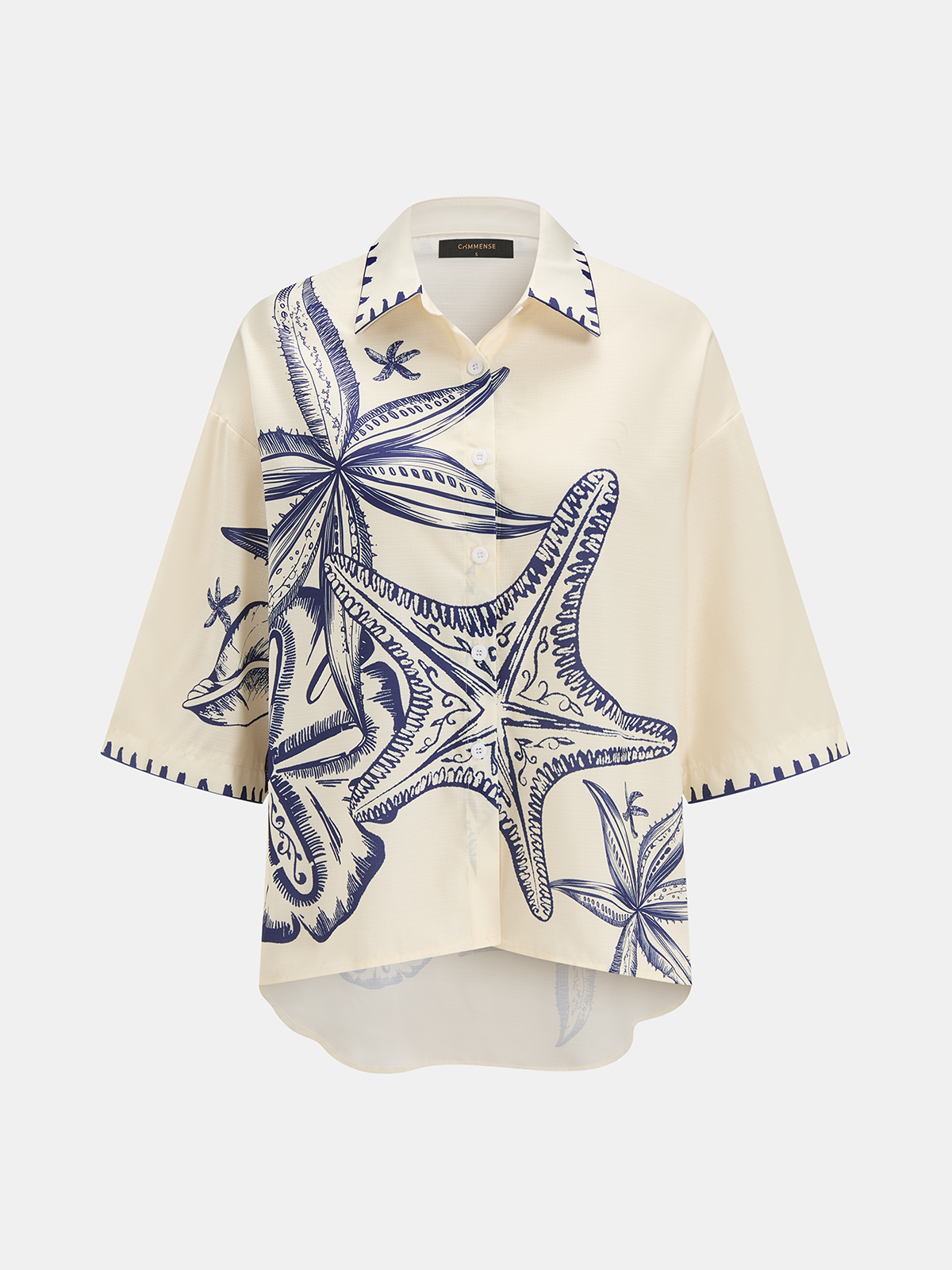 Seashell Print Shirt & Shorts Set