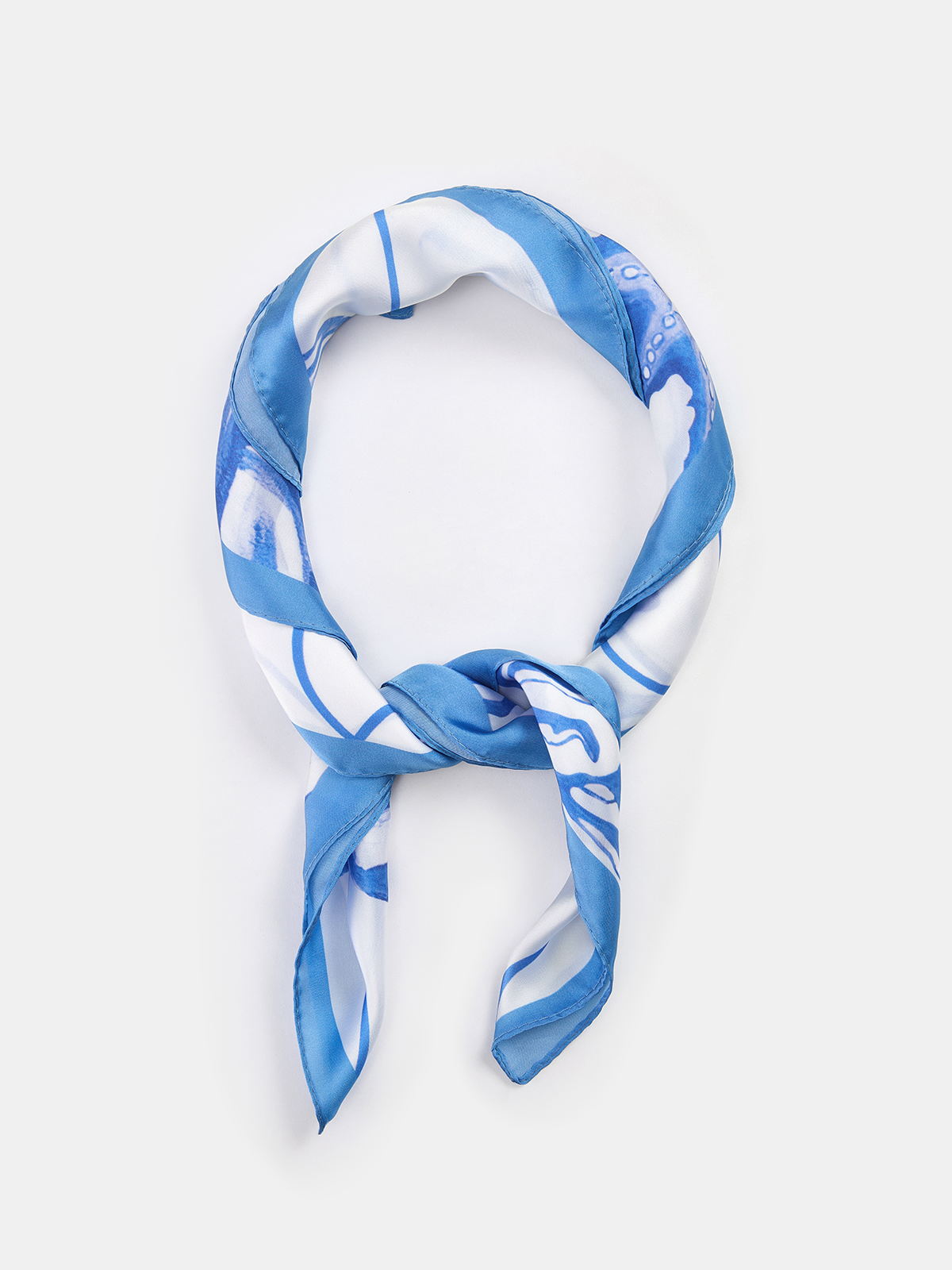 Mermaid Ocean Print Square Scarf