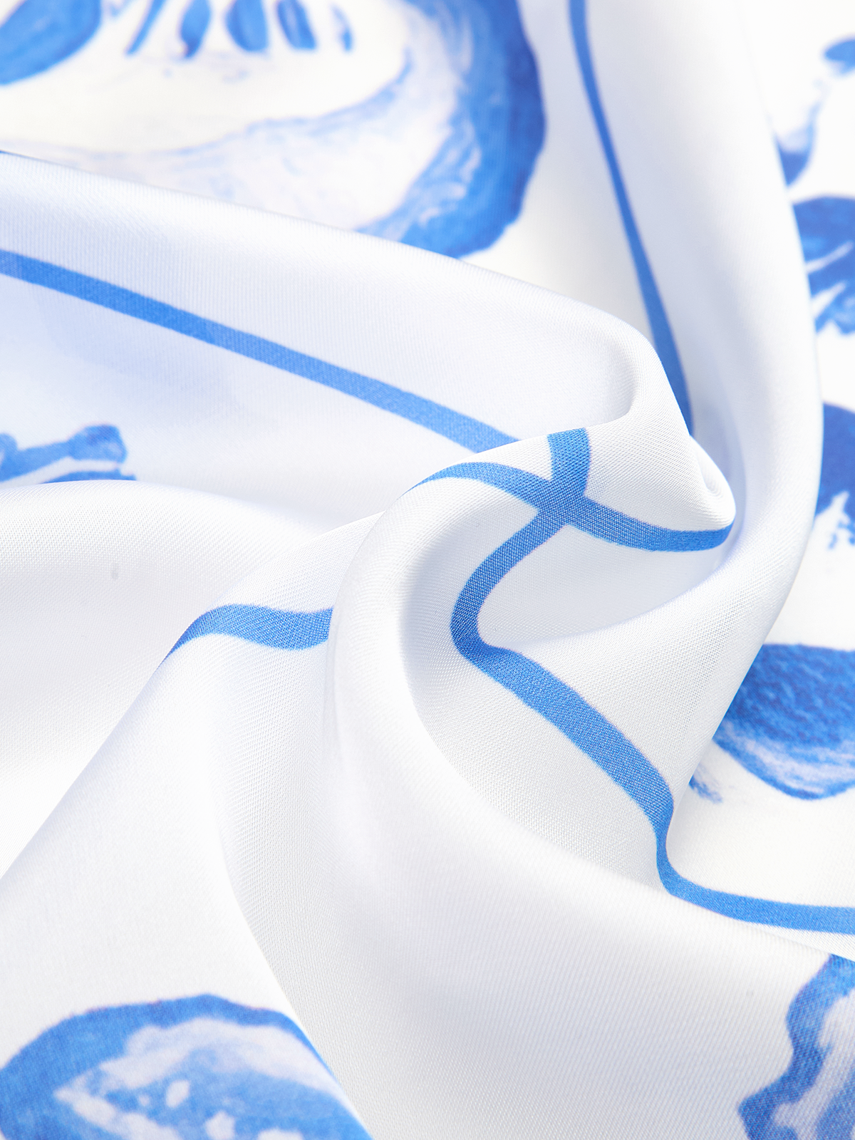 Mermaid Ocean Print Square Scarf