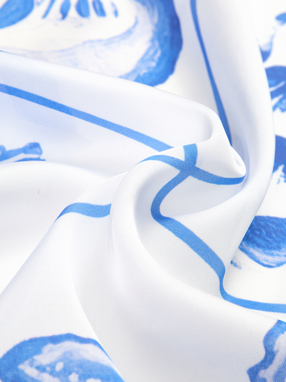 Mermaid Ocean Print Square Scarf
