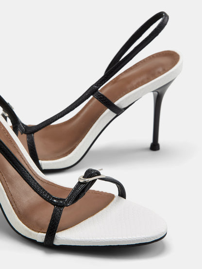 Open Toe Slingback Stiletto Heel Sandals