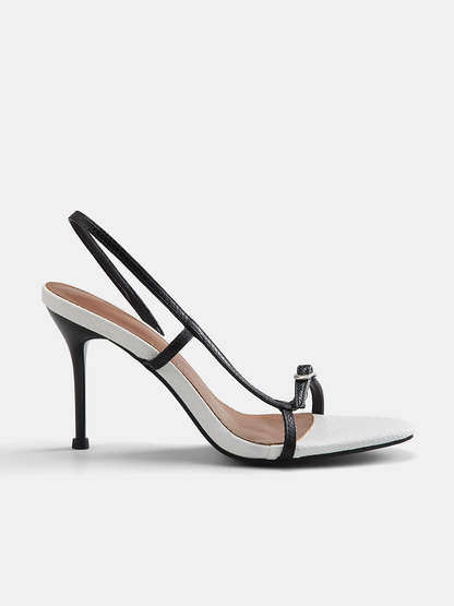 Open Toe Slingback Stiletto Heel Sandals