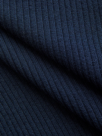 Short Sleeve Collared Buckle Rib Knit Top