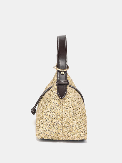 Straw Woven Hobo Handbag