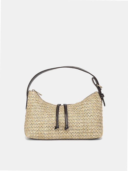 Straw Woven Hobo Handbag