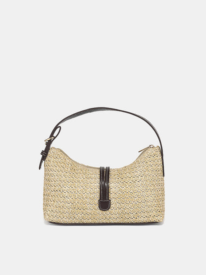 Straw Woven Hobo Handbag
