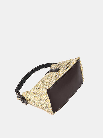 Straw Woven Hobo Handbag