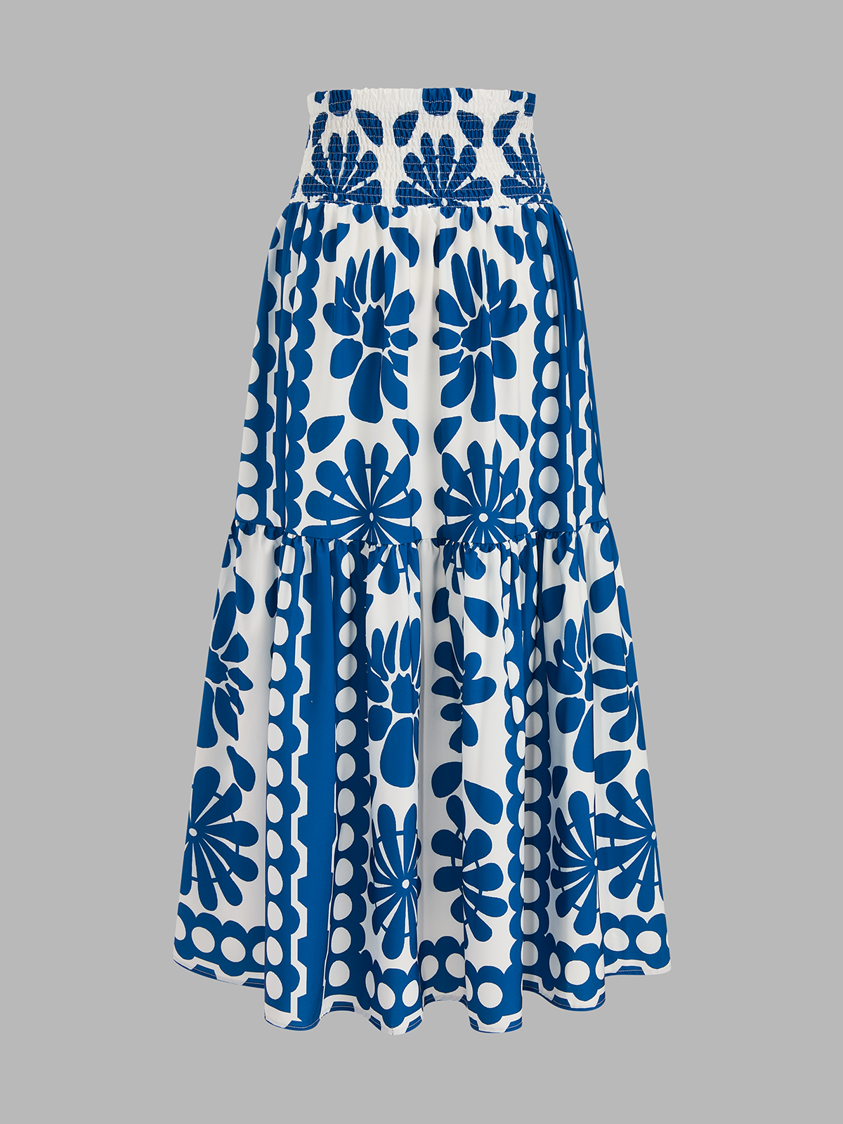 Floral Print Cami Top & Smocked Skirt Set