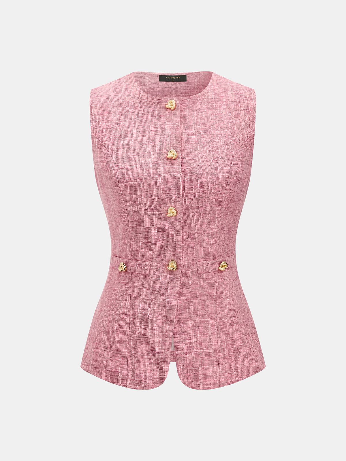 Tweed Sleeveless Vest & Mini Skirt Set