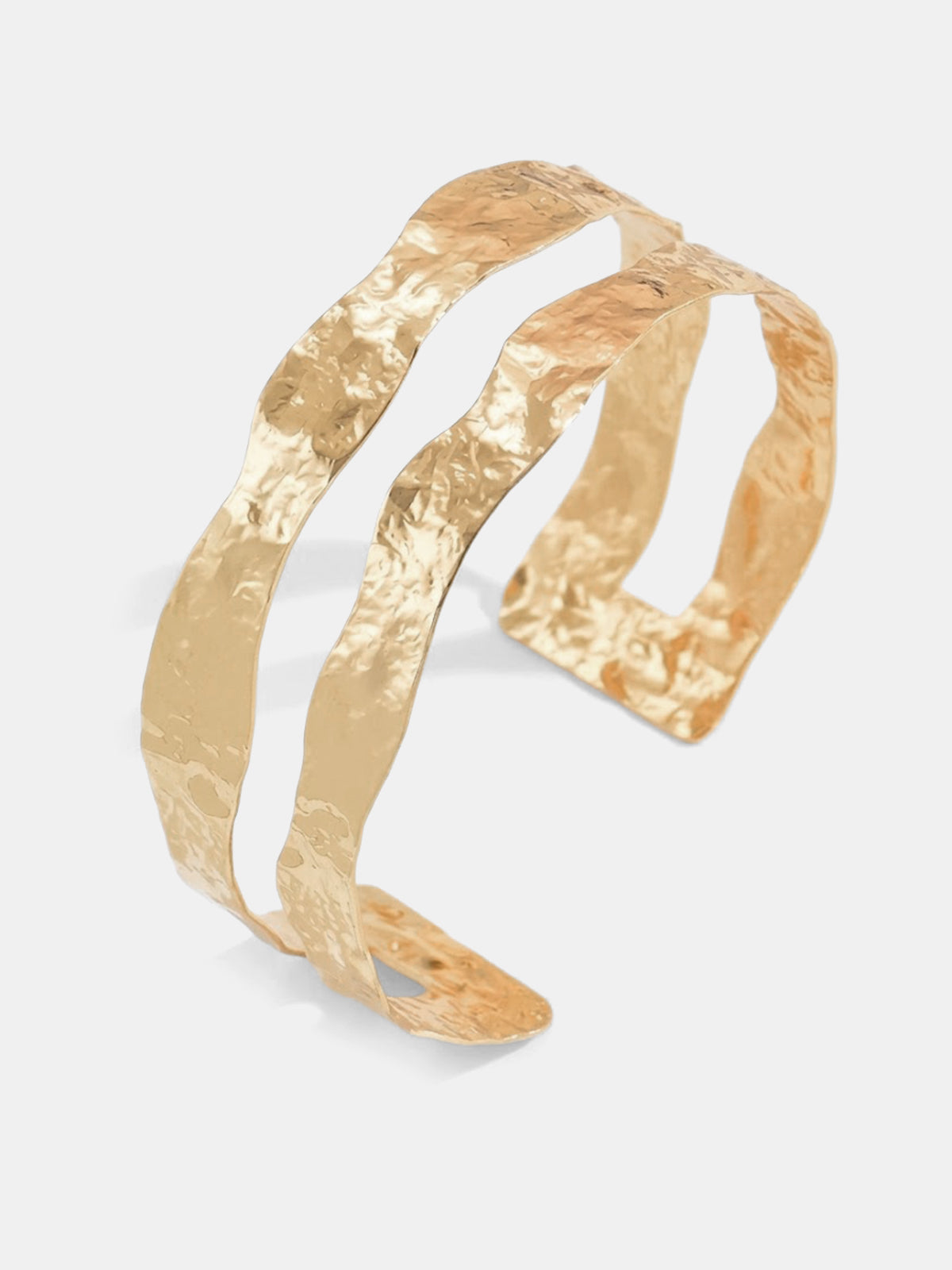 Hammered Double Layer Arm Cuff