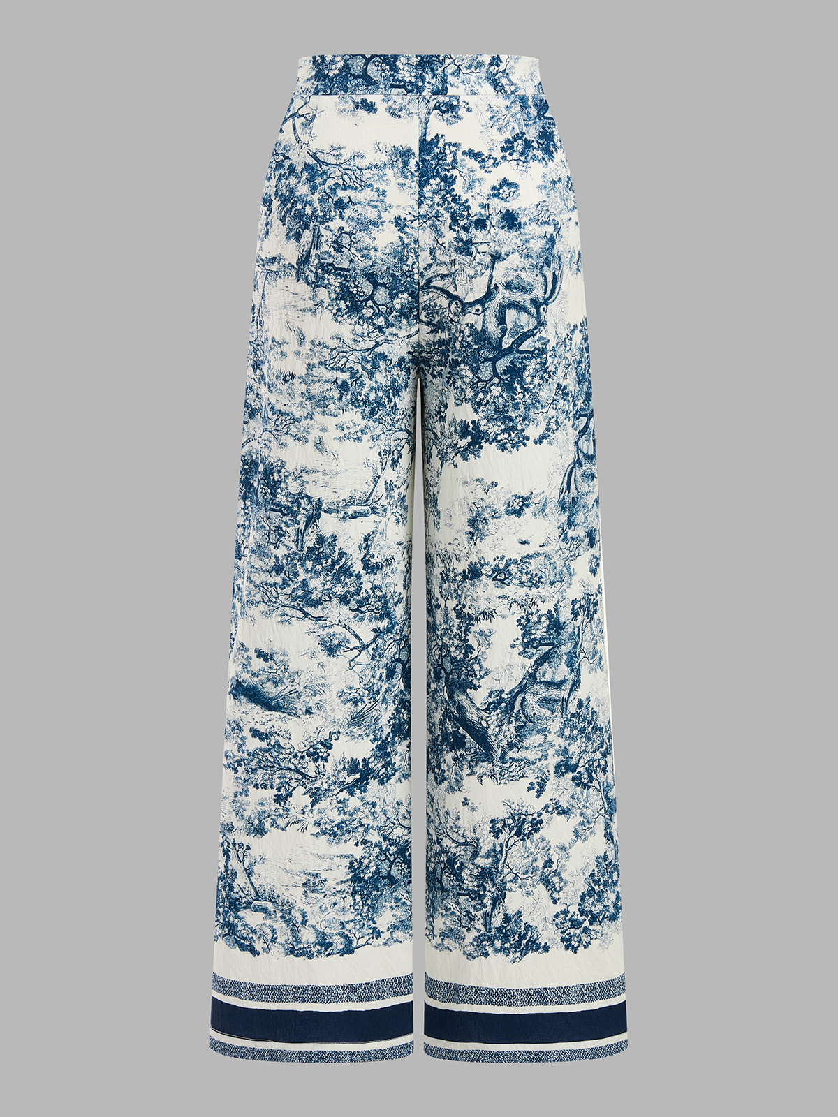 Twisted Crop Top & Toile Print Pants Set