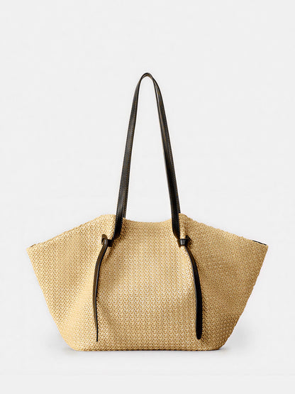 Large Straw Woven Tote Bag