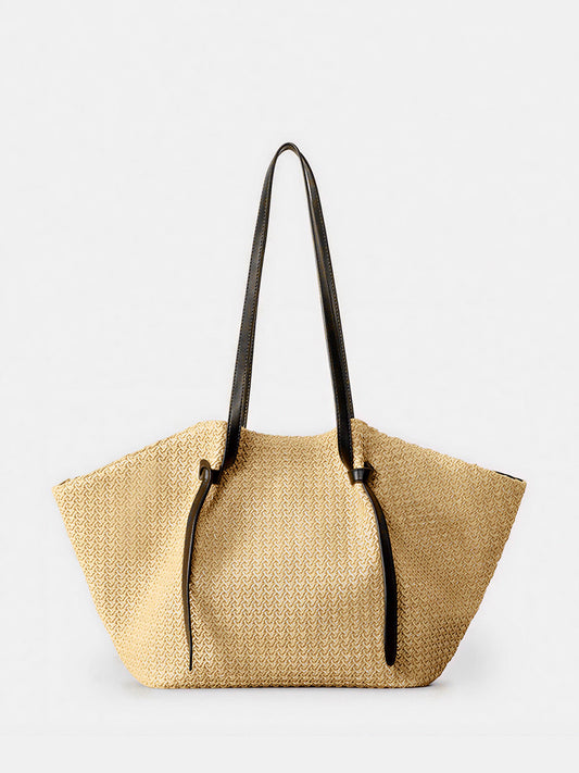 Large Straw Woven Tote Bag