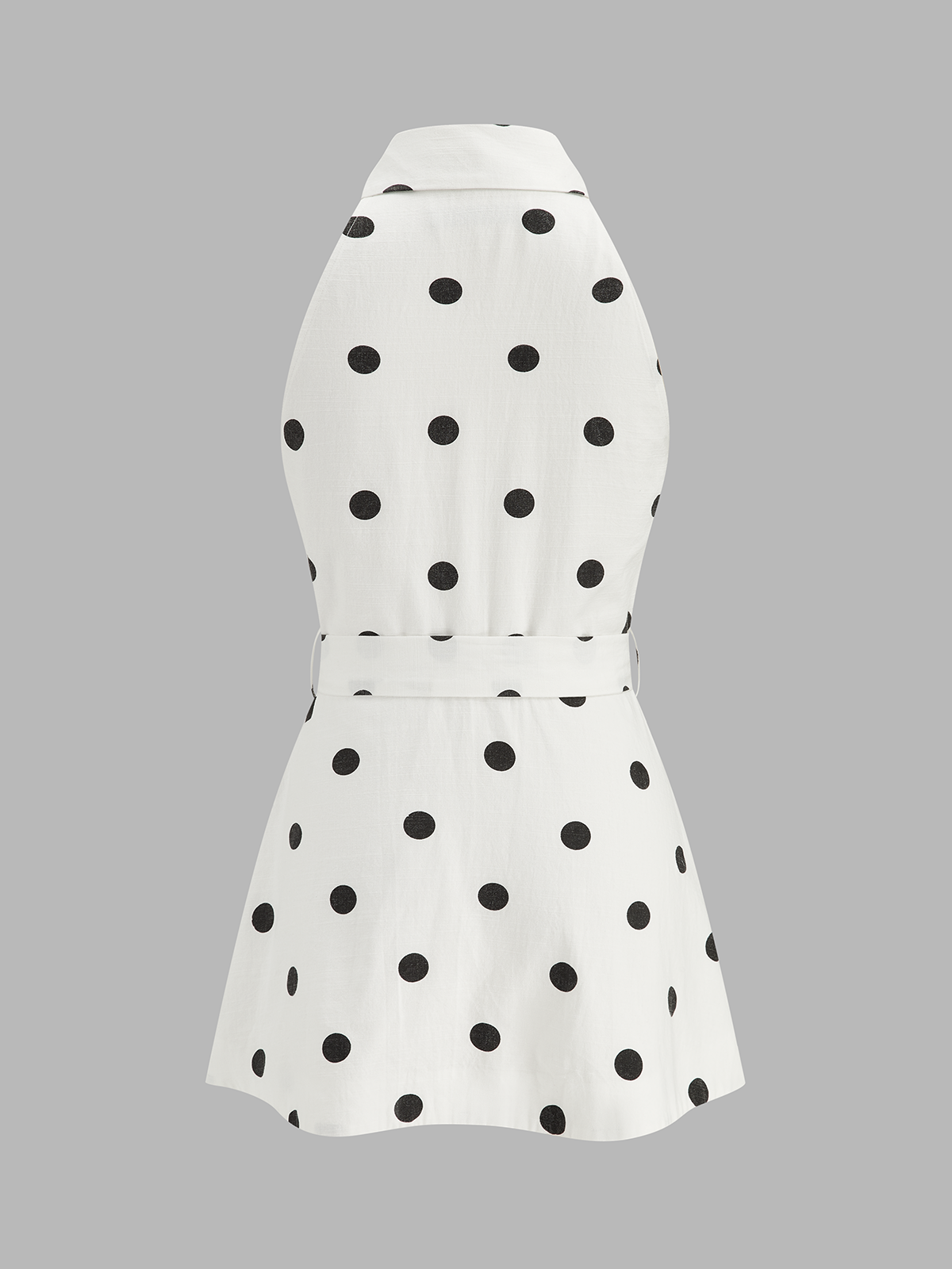 Polka Dot Belted Top & Shorts Set