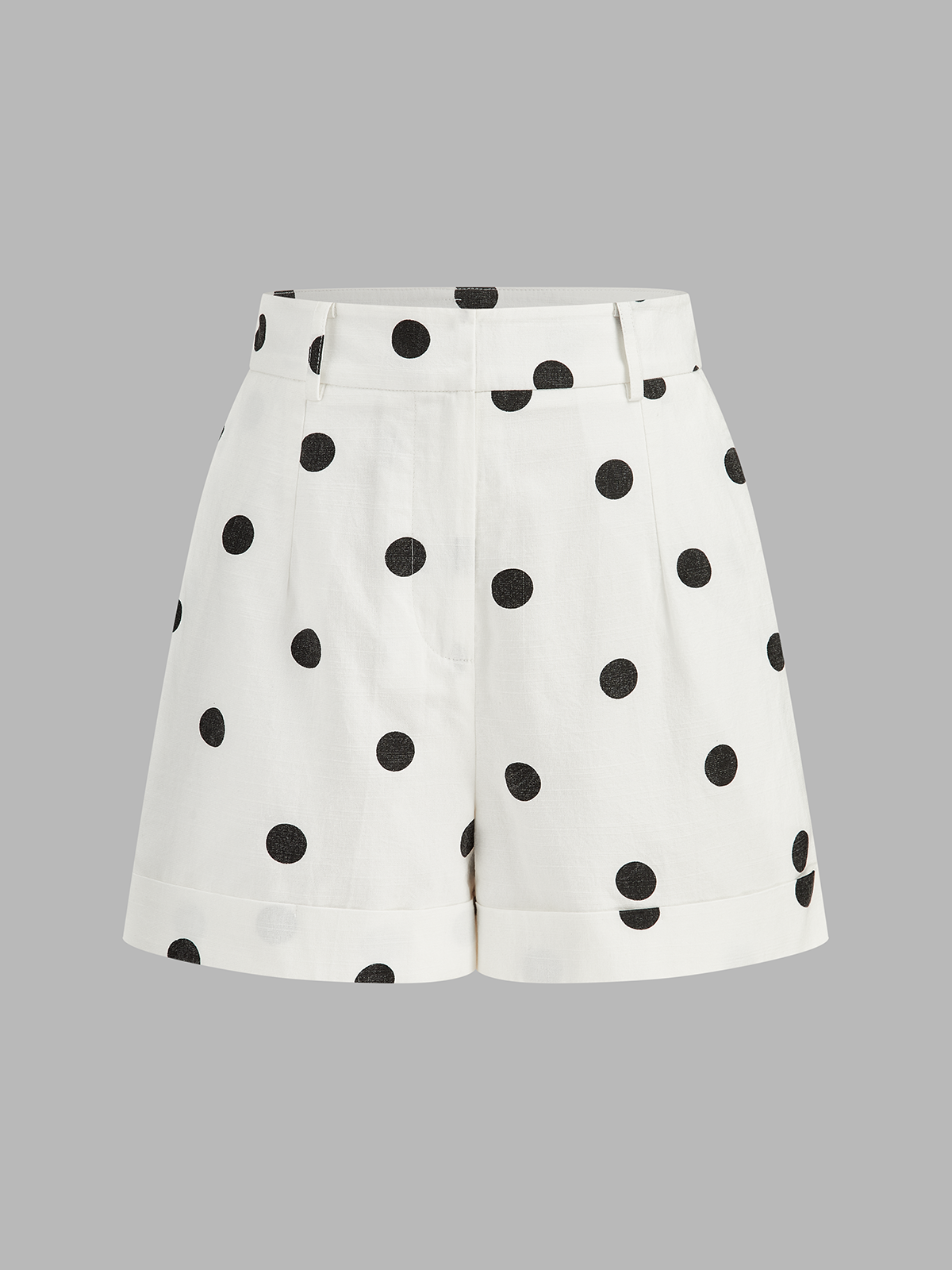 Polka Dot Belted Top & Shorts Set