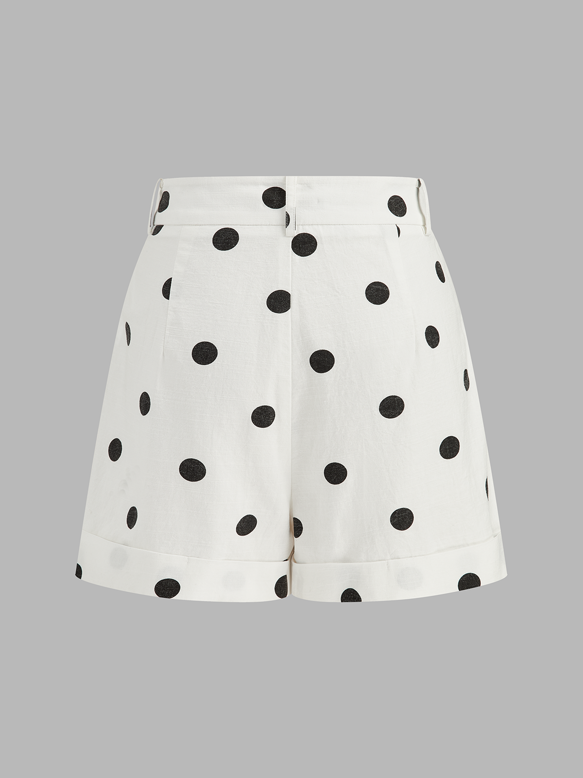 Polka Dot Belted Top & Shorts Set