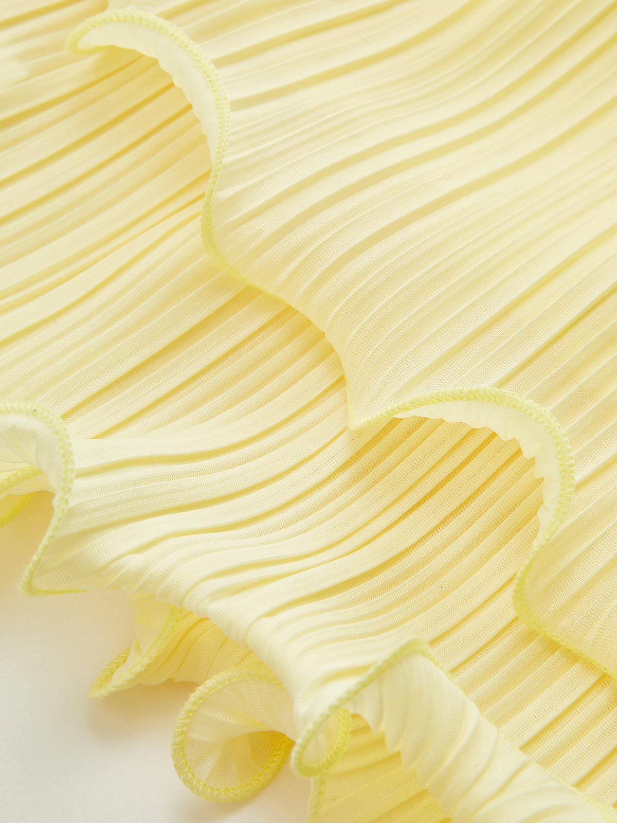 Pleated Layered Ruffle Halter Tank Top