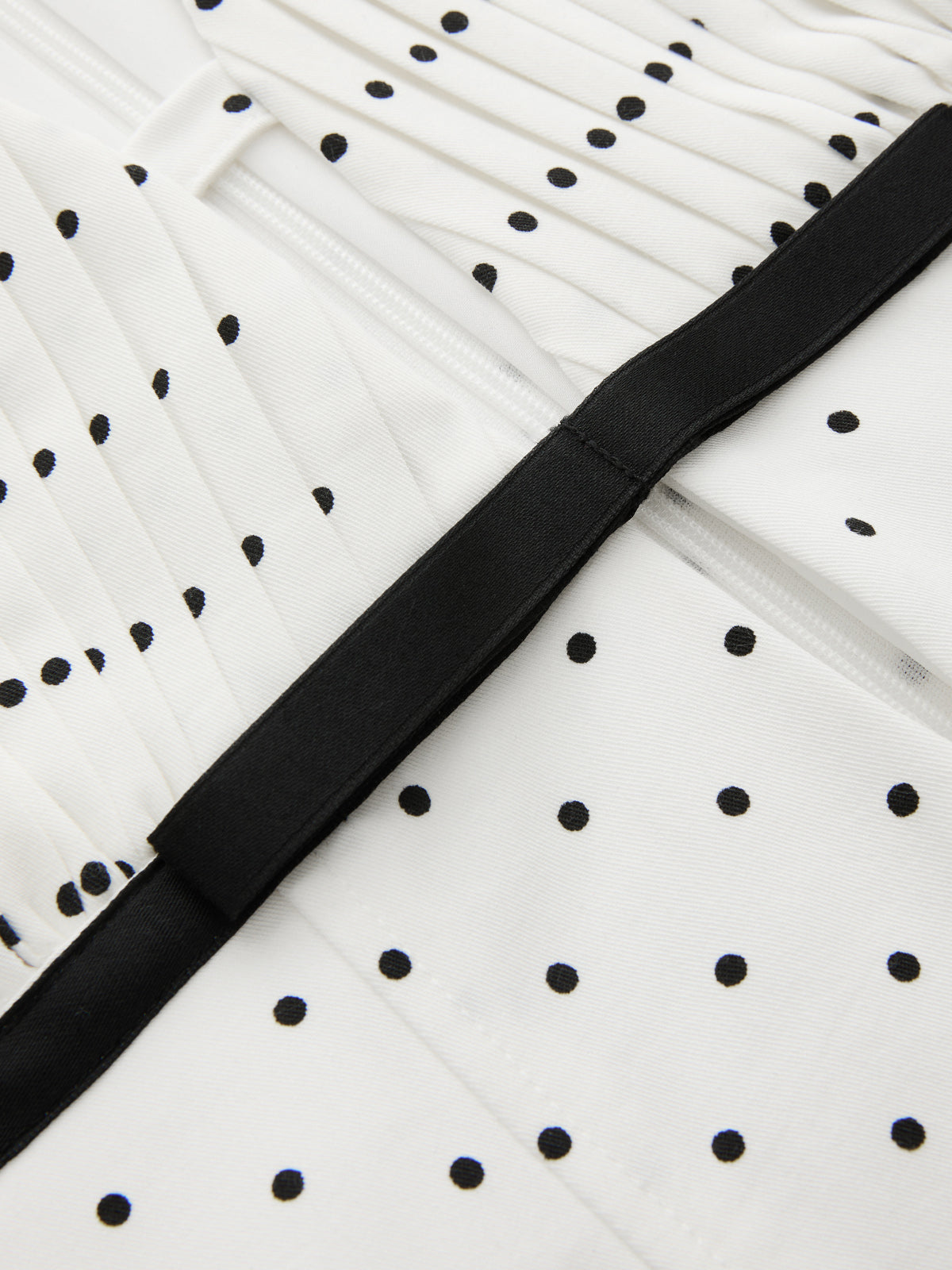 Polka Dot Sleeveless Pleated Maxi Dress
