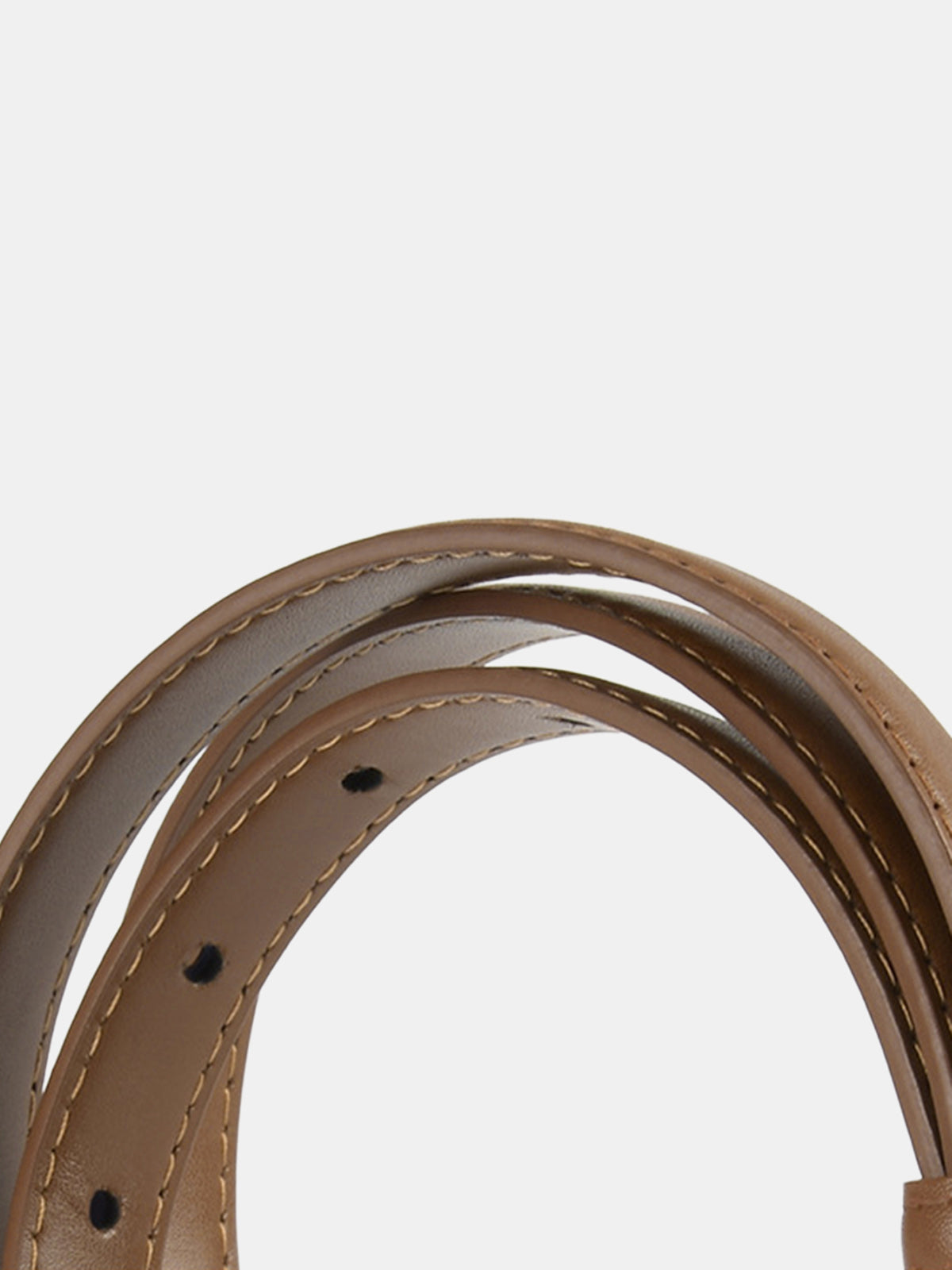Slim Metal Buckle Leather Belt