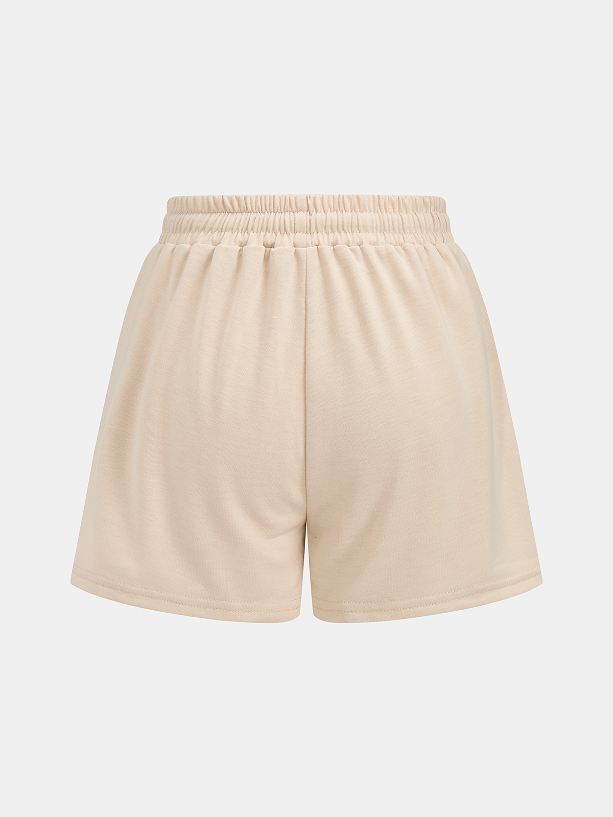 Casual Short Sleeve Top & Drawstring Shorts Set