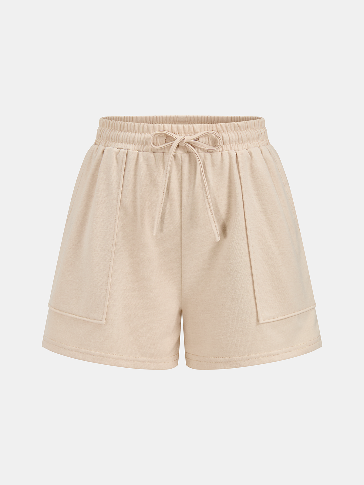 Casual Short Sleeve Top & Drawstring Shorts Set