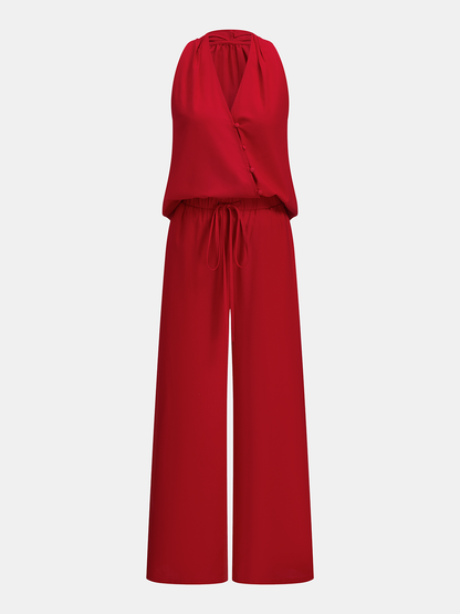Cotton Linen Asymmetrical Top & Pants Set