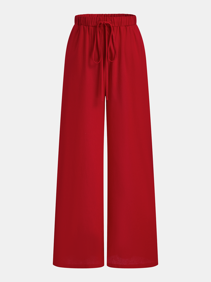 Cotton Linen Asymmetrical Top & Pants Set