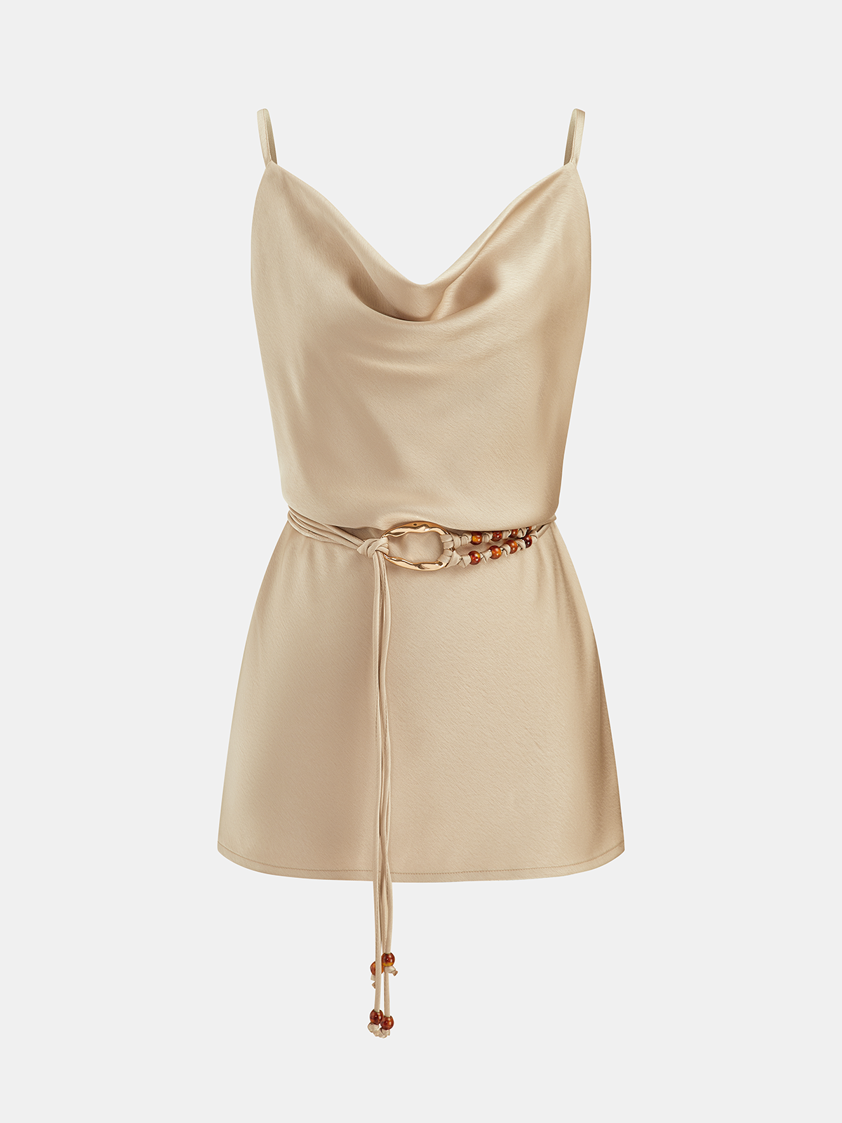 Cowl Neck Cami Top & Elastic Waist Pants Set