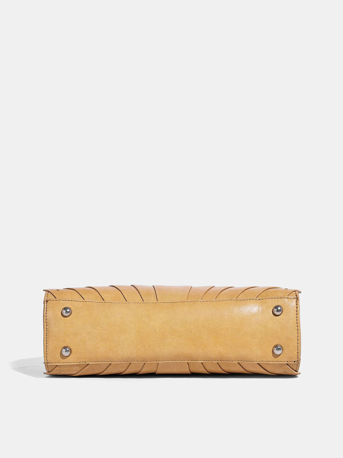 Layered Pleated Top Handle Handbag