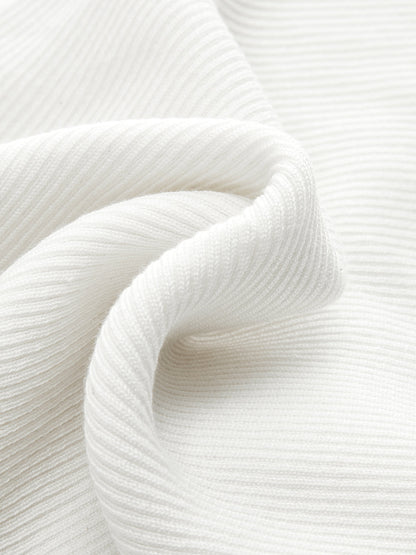 Frog Button Keyhole Neck Ribbed Knit Tank Top