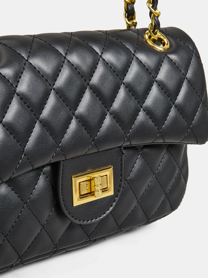 Quilted Chain Crossbody Shoulder Bag