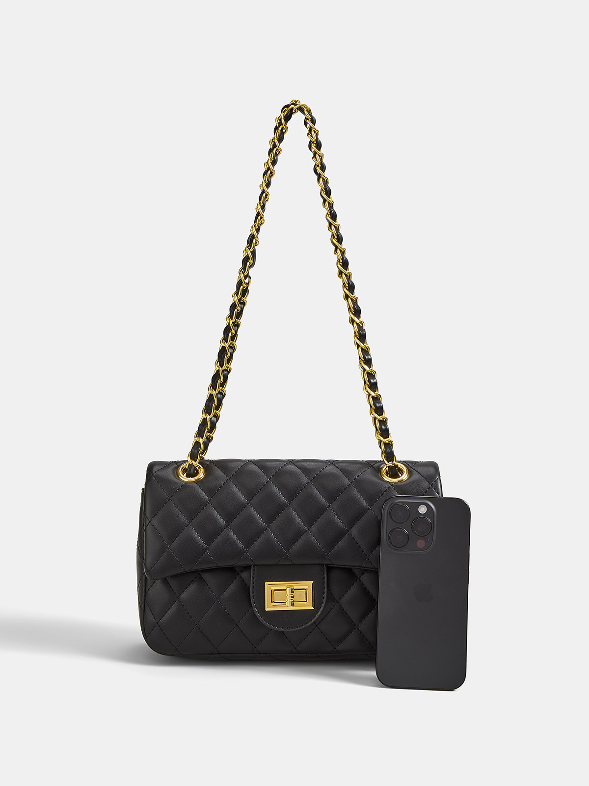 Quilted Chain Crossbody Shoulder Bag