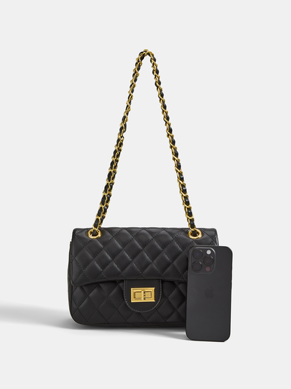 Quilted Chain Crossbody Shoulder Bag